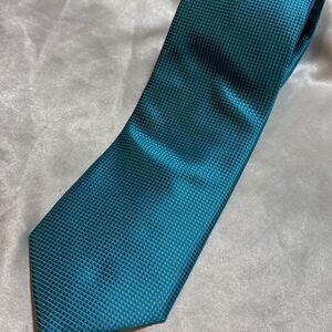 Creazioni Tucci Firenze 100% Silk Teal Textured Tie Italian Luxury Accessory